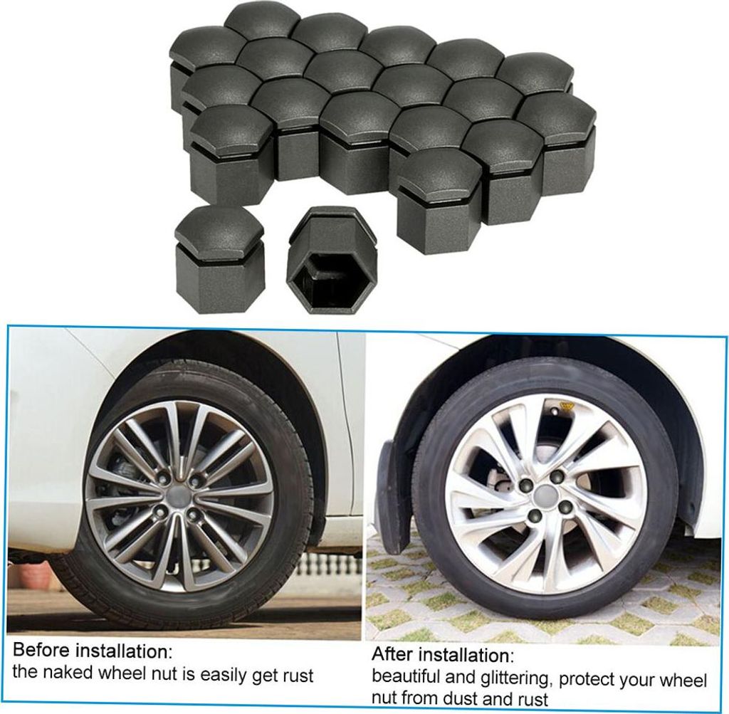 Ein Satz 20-teiliger 17-mm-Radmutterabdeckungsschraubenkappen für Vauxhall