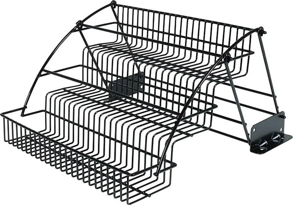 Organizer per armadio da cucina - Ripiano ribaltabile per spezie a 3 livelli - Scaffale in metallo - Per armadio - Salvaspazio - Nero