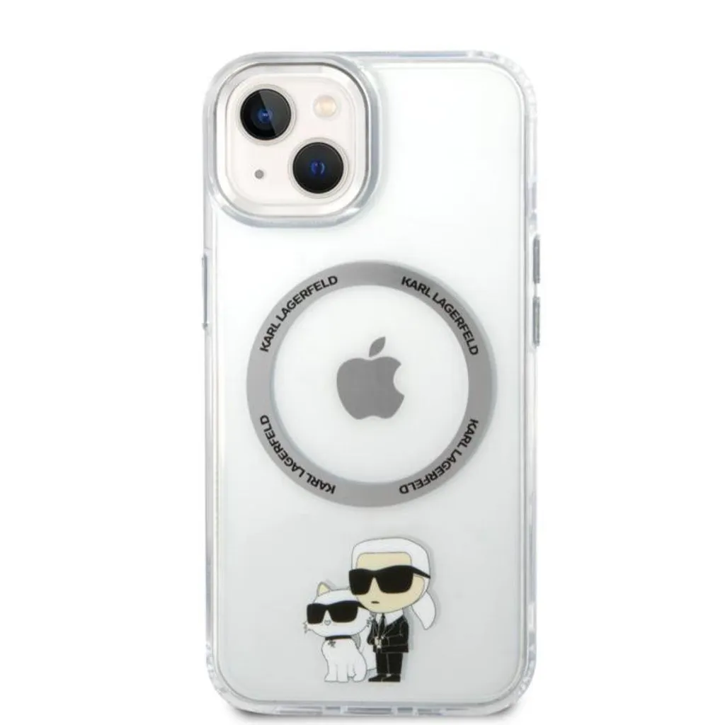Coque iPhone 15 Karl Lagerfeld pour Charge MagSafe - Design Transparent