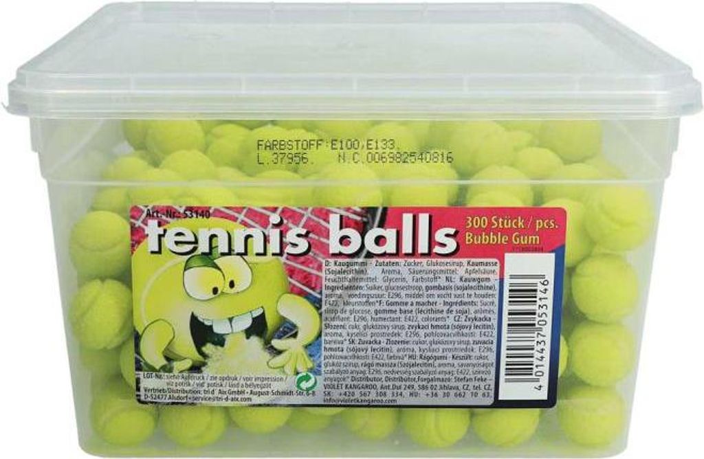 300 Kaugummikugel im Tennisball design Produktbild 