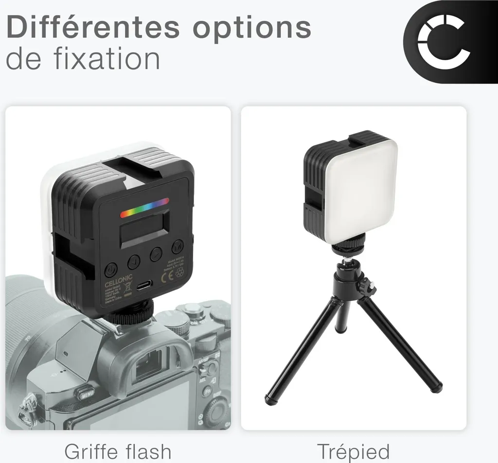 Éclairage LED RGB pour visioconférence et vlogging sur smartphone - 5