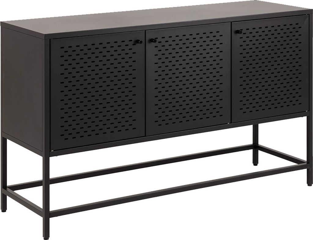 Smuk Buffetschrank Davian Schwarz 125 x 40 x 75 cm Produktbild 