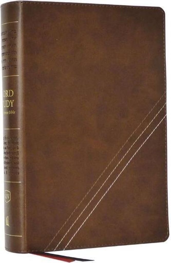 KJV, Word Study Reference Bible, Leathersoft, Brown, Red Letter, Comfort Print