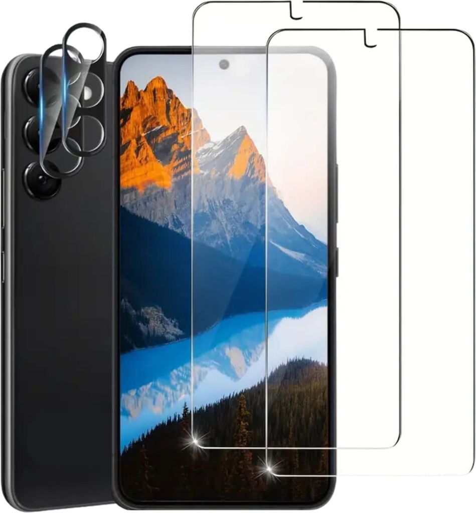 2x Schutzfolie Set inkl. Kamera Schutz transparente Panzerfolie Panzerglas Displayschutz gehärtetes 9H Echt Glas für Samsung Galaxy S24 Ultra