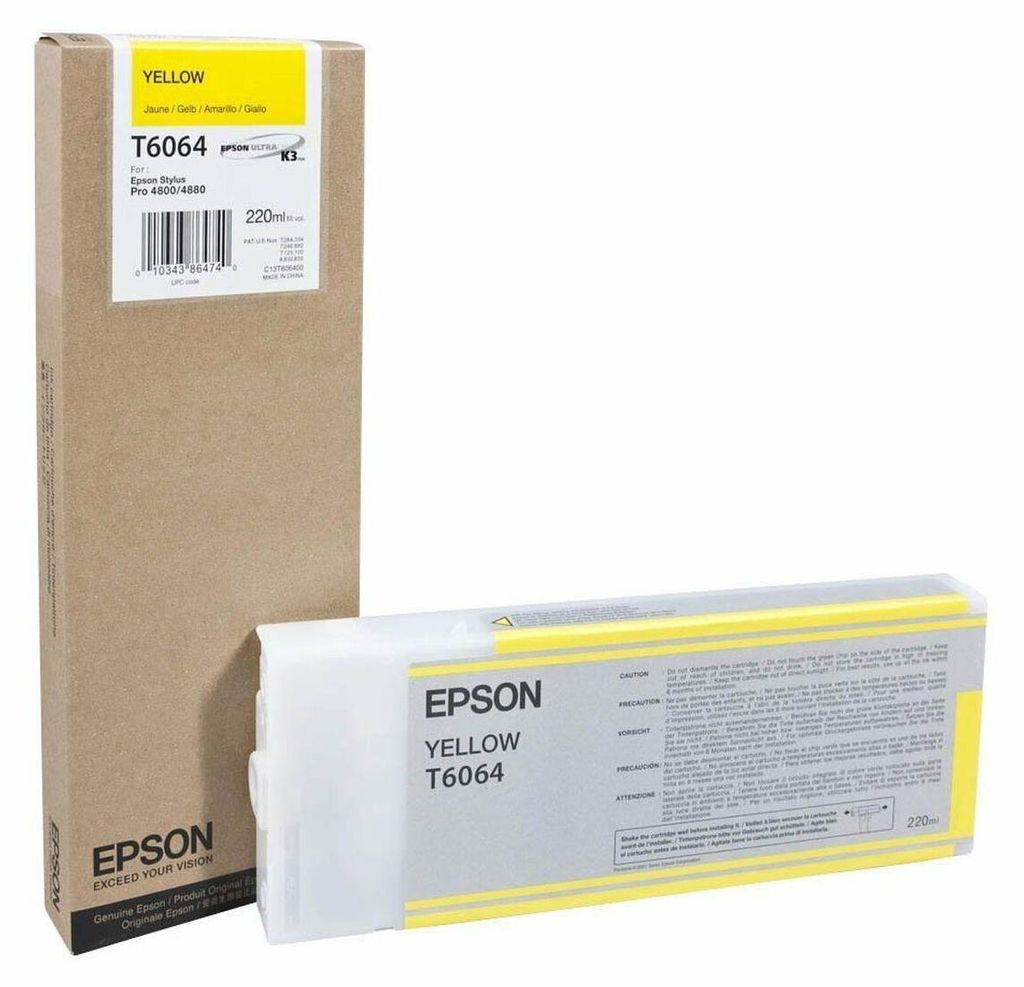 Cartucho de tinta Epson UltraChrome T6064 - Amarillo - Para Imagen del producto 