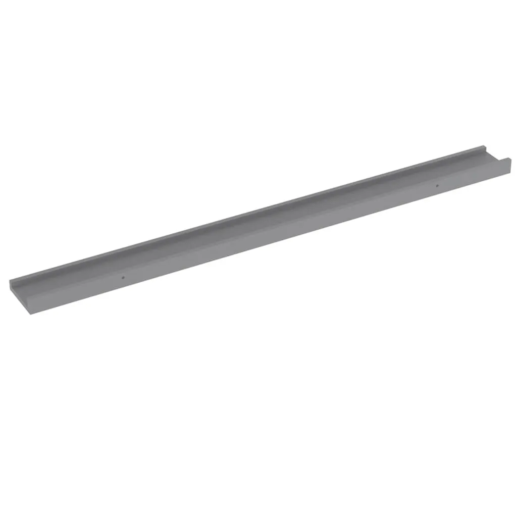 Set 2 Mensole 100x9x3 cm Grigio | Arredo Minimalista Contemporaneo - 4