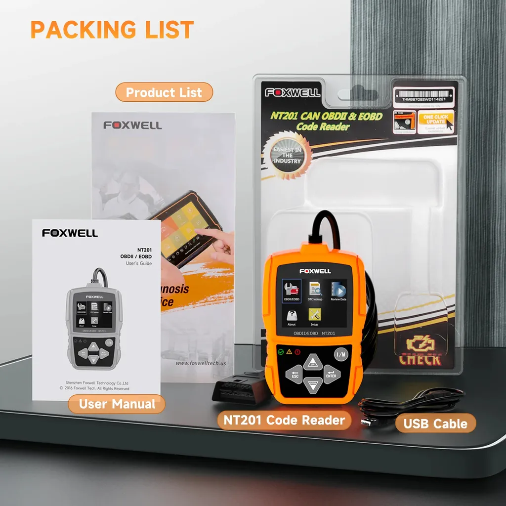Scanner OBD2 NT201 Lecteur de Code Défaut Moteur Auto avec Écran LCD - 2