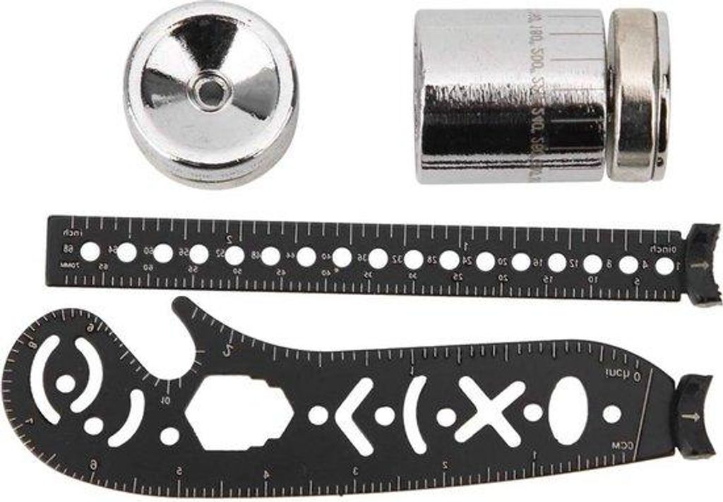 Schwarzes Multifunktionswerkzeug 17mm mit Magnetkompass