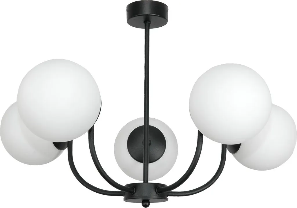 Plafonnier Suspendu Esti Lab Lampe en Verre Noir et Blanc Modèle 15-150