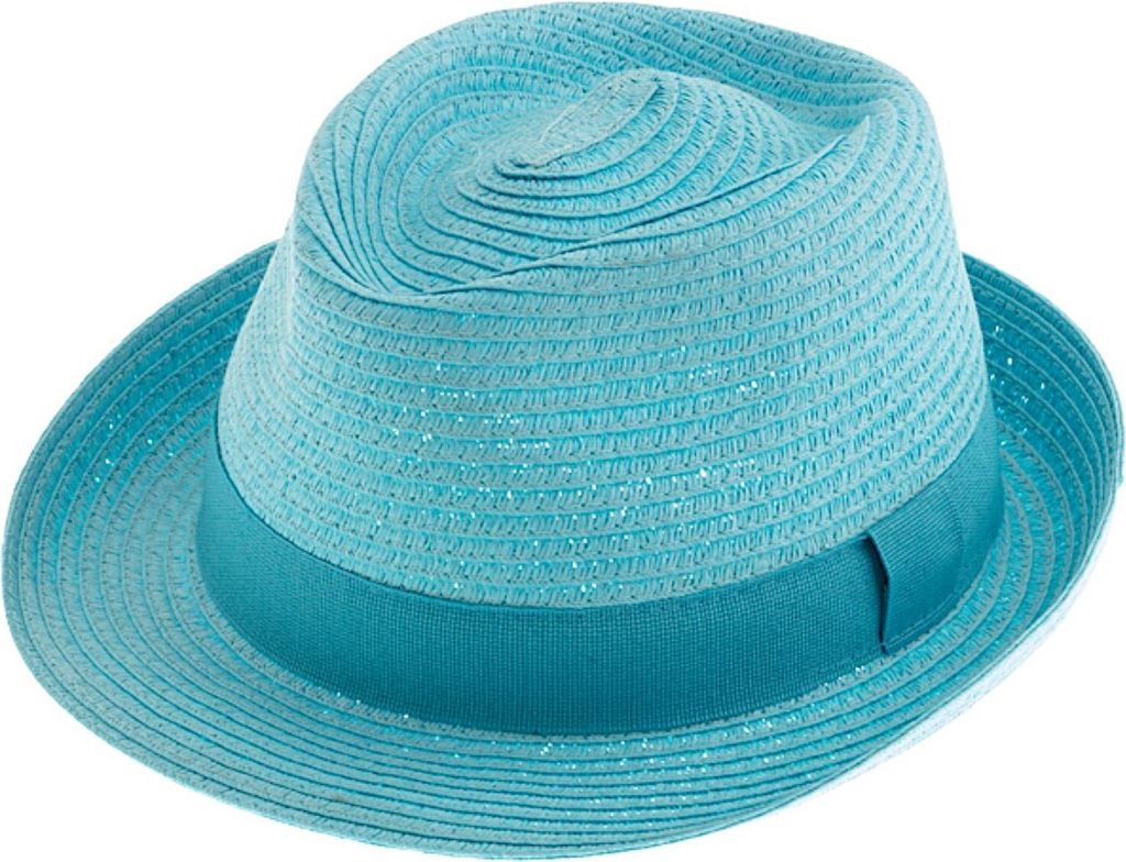 Fiebig Papier Trilby mit Ripsband rollbar, blau, Gr. 61/XL
