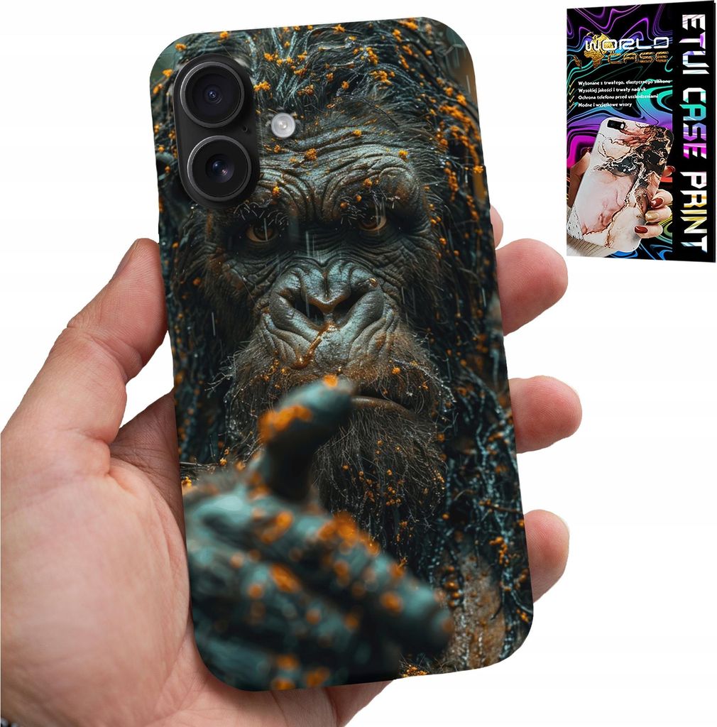 Hülle Für Iphone 16 Plus - Affe, Affe, Gorilla, Tiere + Glas