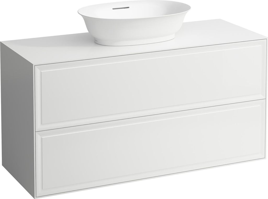 LAUFEN THE NEW CLASSIC Schubladenelement, Ausschnitt mittig, 1175x455x600mm, 2 Schubladen, zu WT-Schale H812852/3, H4060220856271