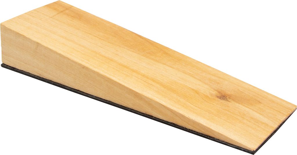 WAGNER Türkeil EDELHOLZ - 120 x 40 x 20 mm, Birkenholz massiv, natur, Anti-Rutsch-Pad, zum Unterschieben - 15695000