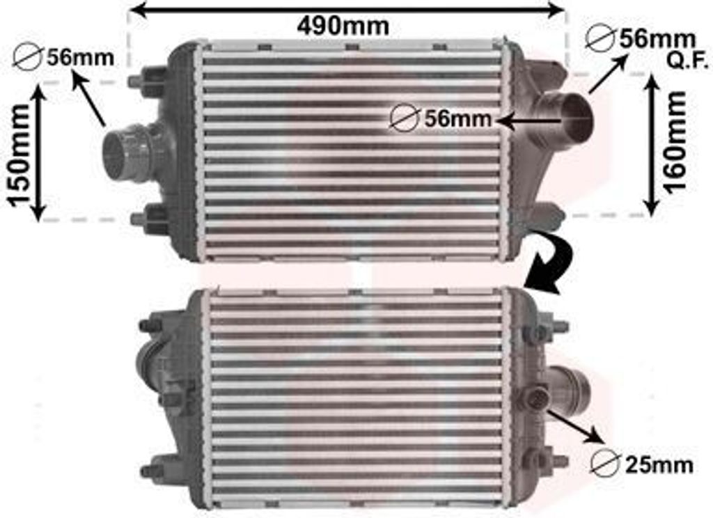 VAN WEZEL 74004080 - OE 99111064071 Ladeluftkühler für 911 (991)