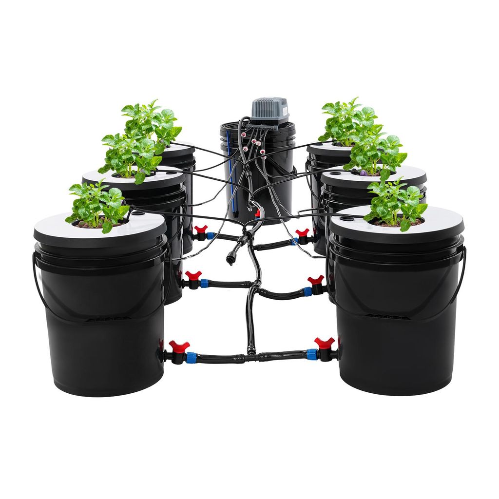 5Gallon Hydrokultur Hydroponics Grow System Kit Anzucht Komplettsystem 7Bucket Pflanzbehälter Pflanzenkörbe