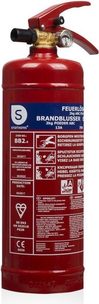 Smartwares Feuerlöscher FEX-15120 BB2 2 kg für ABC Brände Produktbild 
