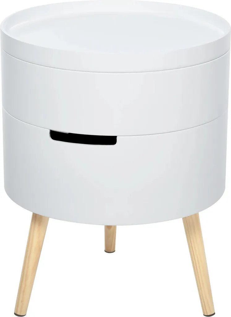 Table basse salon blanche avec rangements pour stopper le désordre
