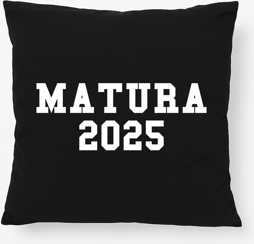 Huuraa Kissen Matura 2025 Abschluss Österreich / Schweiz 40x40cm mit Füllung Black Baumwolle Dekokissen Geschenkidee