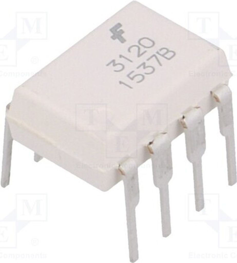 1x Optokoppler 5kV DIP8 THT Kanäle: 1 35kV/μs FOD3120 Optokoppler - ausgang