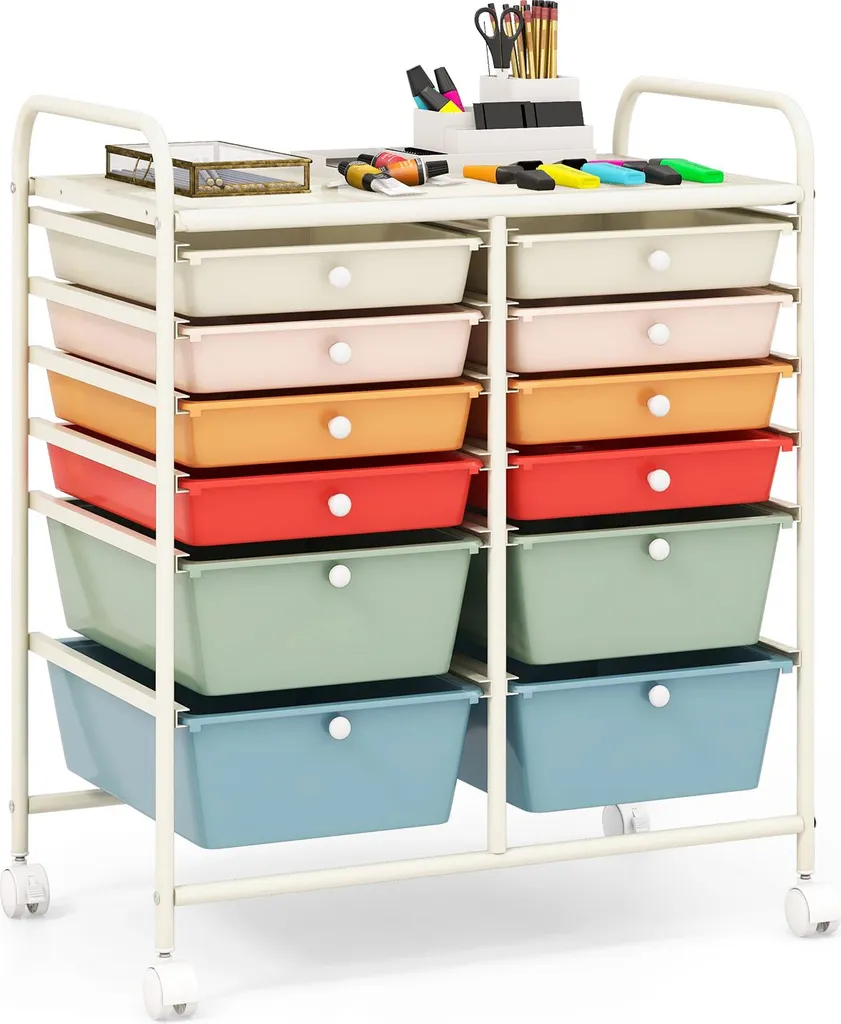 Carrello Trucchi COSTWAY 12 Cassetti: Organizzazione Pro Makeup