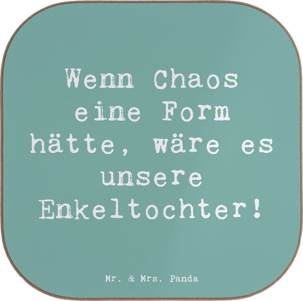Mr. & Mrs. Panda Tischuntersetzer Spruch Enkeltochter Chaos Produktbild 