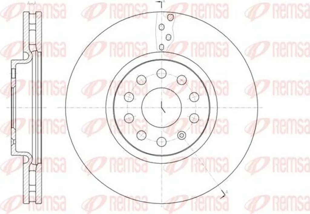 Disque de frein REMSA 61479.10 OE 1K0615301AJ pour Alhambra et Sharan