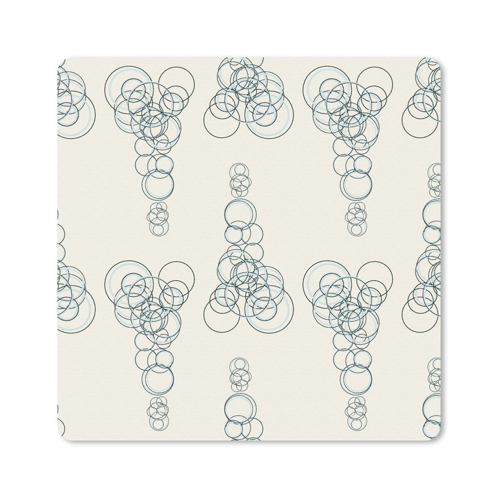 MuchoWow Mauspad Mousepad Kreis - Muster - Abstrakt 20x20 cm - Mousepads - Maus Mat - Pad - Mausunterlage - Desk Mat - Bureauartikeln