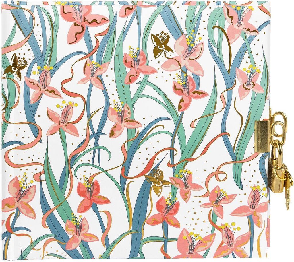 Goldbuch Tagebuch Garden Chic White 16x16 cm 96 Seiten mit Schloss