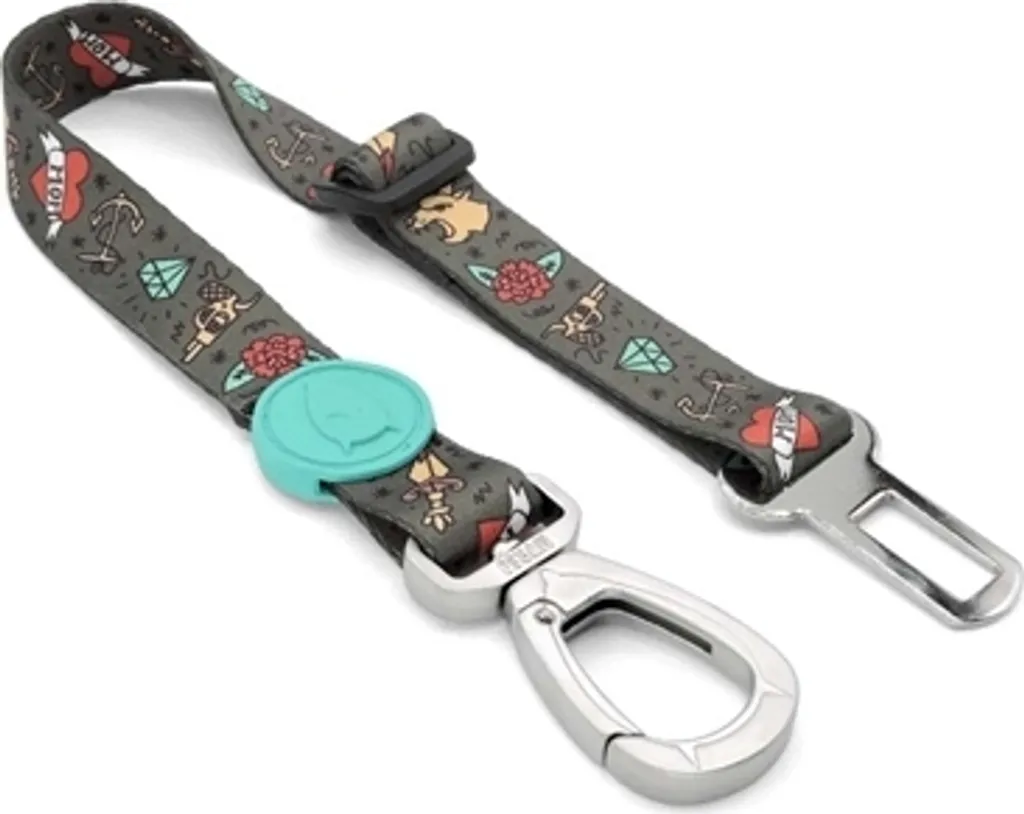 Cintura Auto Cane Morso Ink Tank Verde Riciclata | Stop Distrazioni alla Guida