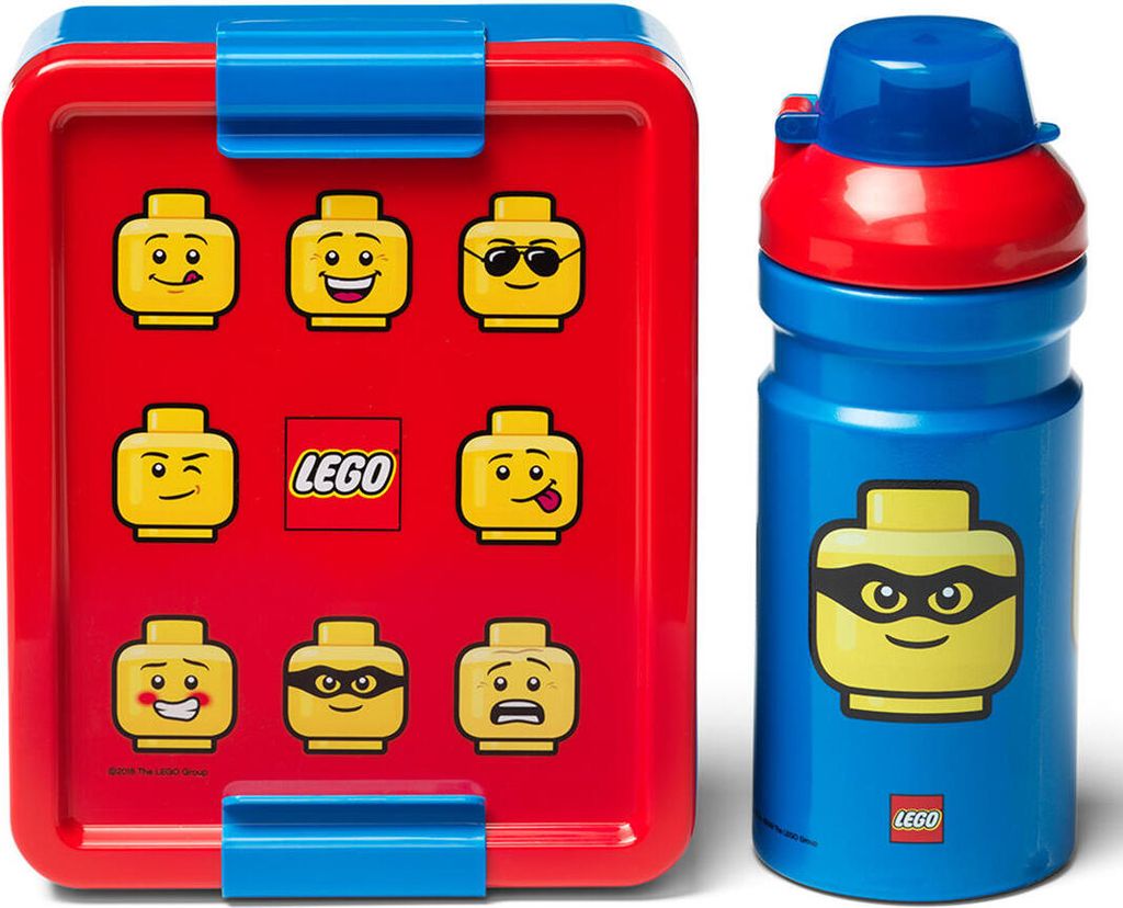 LEGO Trinkflasche + Brotdose LUNCH SET ICONIC rot/blau