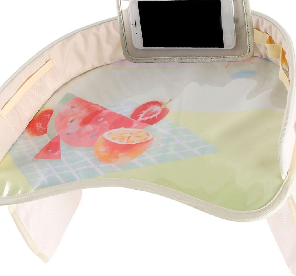 Kinder-Reisetablett, Sitz, Schoßaktivität, halb umschlossener Organizer mit transparenter Tasche, Seitentasche für Kinderwagen, Auto, Kinderfrü...