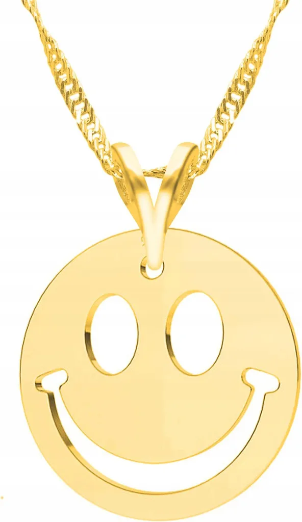 Collana Emoji Smile Argento 925 - Accessorio Pop placcato Oro