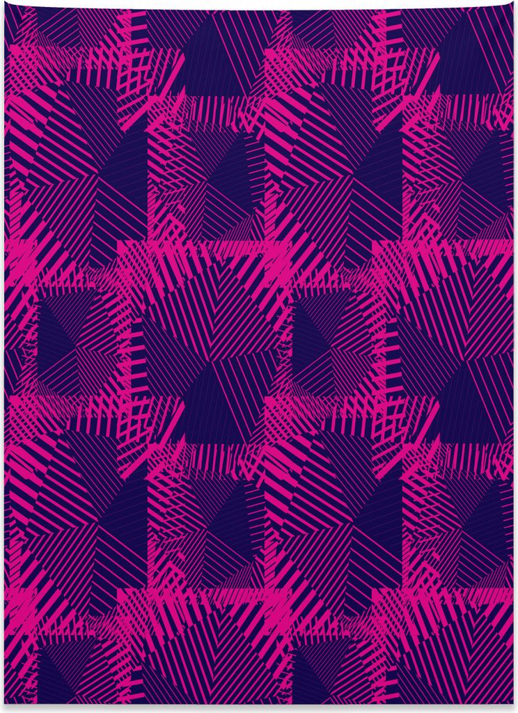 Abakuhaus Magenta Wandteppich, Dunkel gefärbt Trippy aus Weiches Mikrofaser Stoff Kein Verblassen Klare Farben Waschbar, 110 x 150 cm, Fuchsienfar...