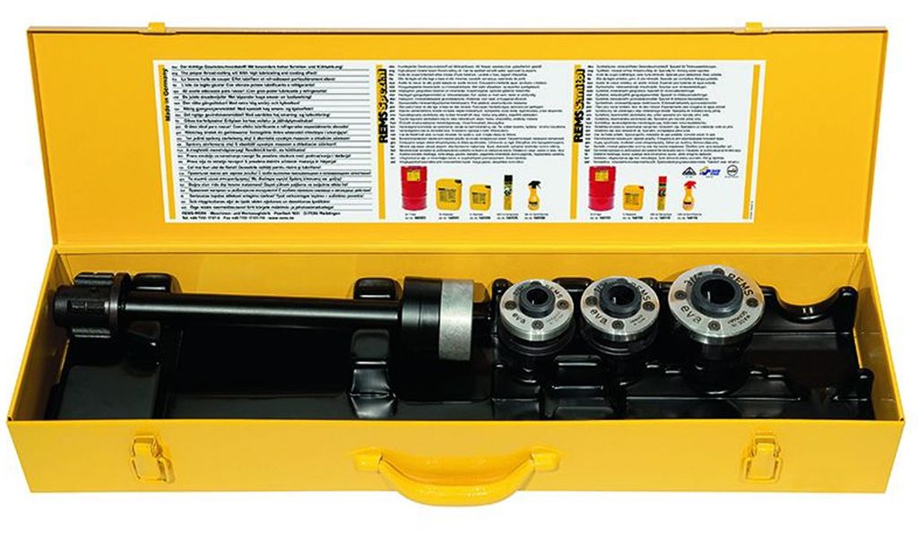 REMS głowica tnąca S-Set 3/8-3/4"+przedłużka w kasecie z Zdjęcie produktu 