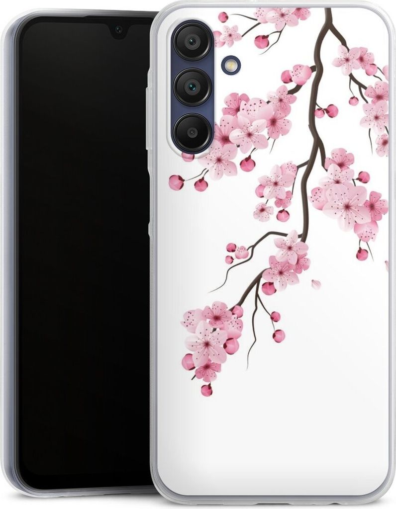 DeinDesign Slim Hülle für Samsung Galaxy A15 Silikon Case Ultra Dünn Handyhülle Asien Japan Kirschblüten