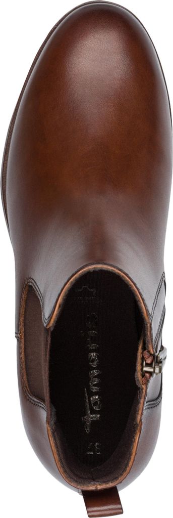 Tamaris Damen Stiefelette Chalsea Leder unifarben Produktbild 