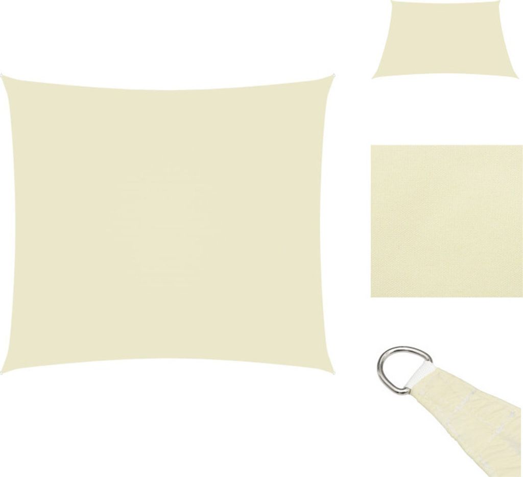 vidaXL Sonnensegel Oxford-Gewebe Rechteckig 2,5x3,5 m Creme - Sonnenschirme & Sonnenschutze