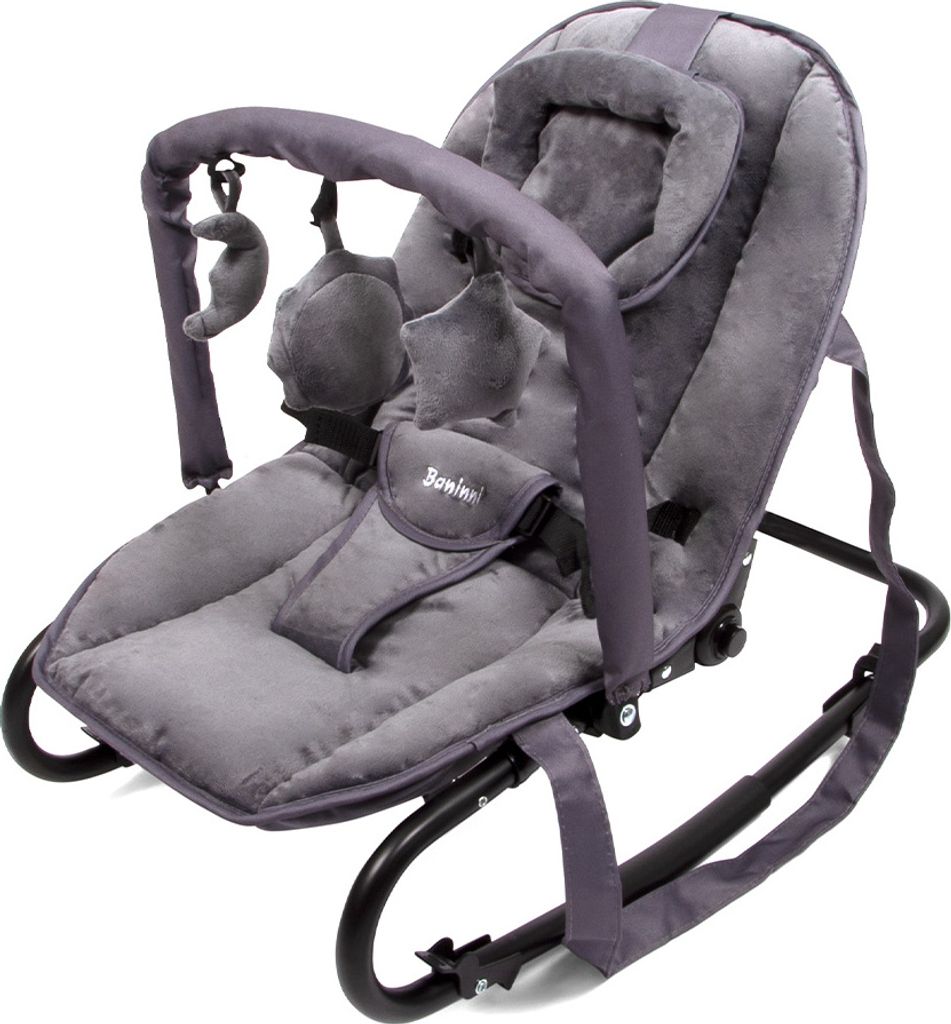 Baninni Samt Babywippe Malena Grau Produktbild 