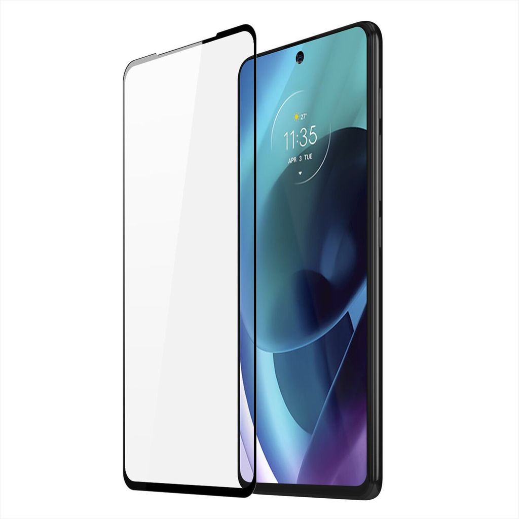 10D Schutz Glas kompatibel mit Motorola Moto G71 5G Curved Panzer Folie Vollständig Klebend und Abdeckung