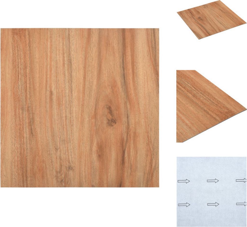 vidaXL Laminat Dielen Selbstklebend 5,11 m² PVC Helles Holz - Fußböden & Teppichböden