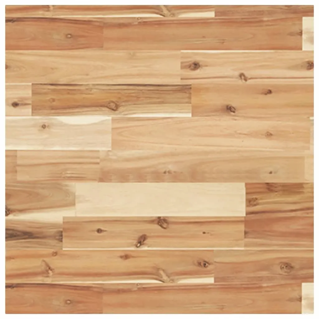 SYFAX™ Piano Tavolo Quadrato 50x50x4 cm in Legno Massello di Acacia