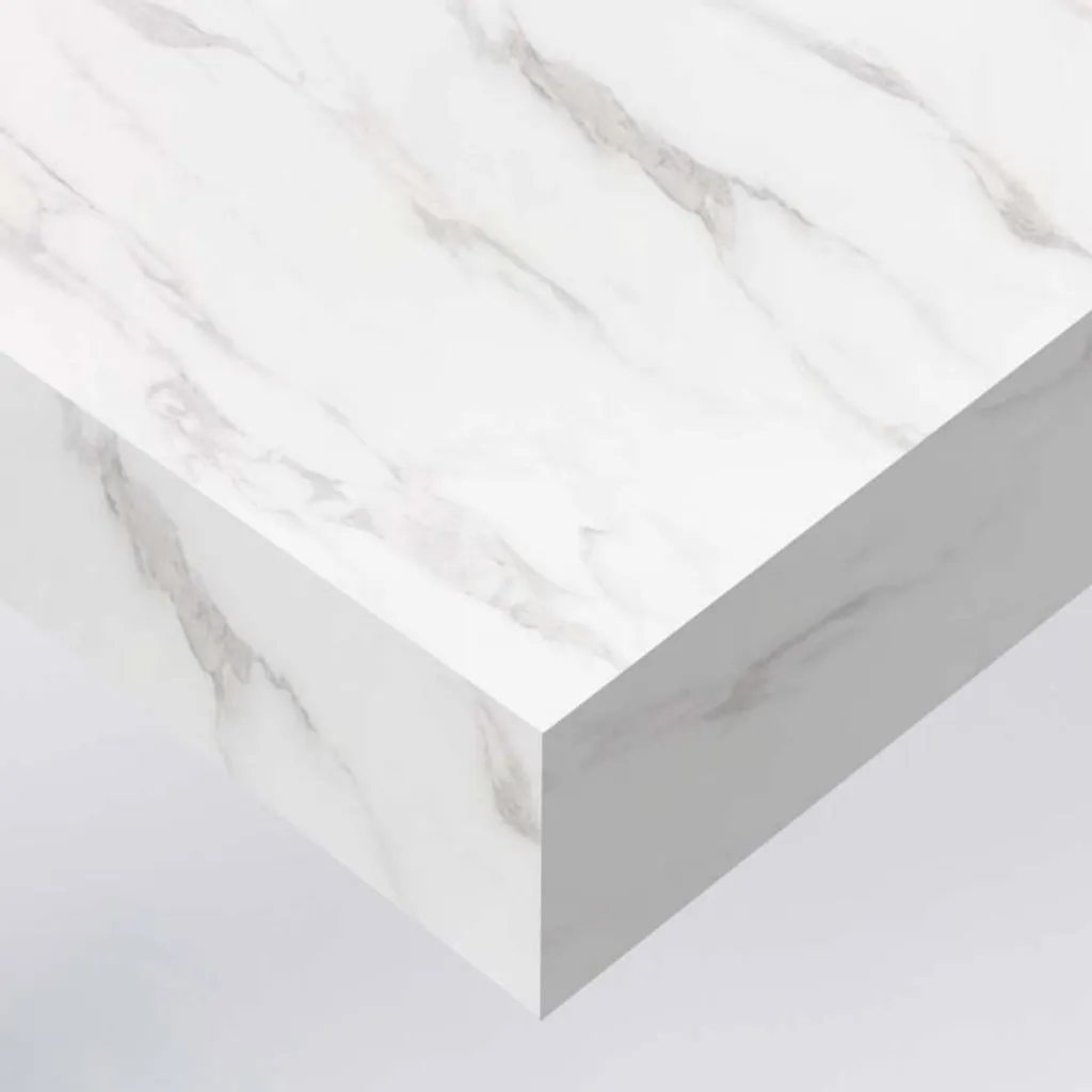 Rouleau adhésif marbre blanc résistant pour cuisine - Format 60 cm x 10 m