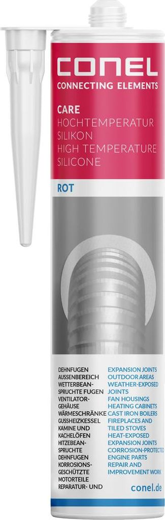 CONEL CARE Hochtemperatur Silikon Rot 310 ml Produktbild 