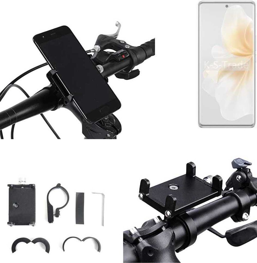 K-S-Trade Handyhalterung für das Fahrrad kompatibel mit Vivo V40 Lite 5G Halter Lenkstange Fahrradhalterung Motorrad Bike Mount Befestigung