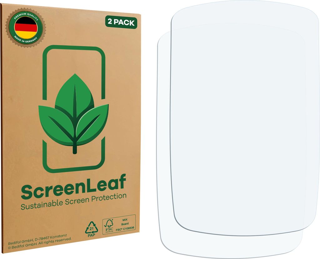 2x ScreenLeaf Schutzfolie für Magene C406 Pro nachhaltiger Displayschutz Display Schutz Folie Klar Transparent