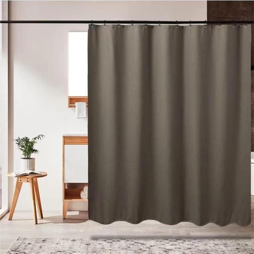 Ausziehbare Duschstange 48-133 cm - rostfreier Stahl verstellbare Gardinenstange ohne Bohren - rutschfest schwarz - Badezimmerzubehör mit Rostschutz.
