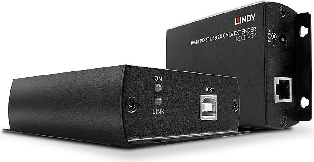 Lindy 140m Extender USB 2.0 via Cat.6 - Kit de 4 Ports Haute Performance