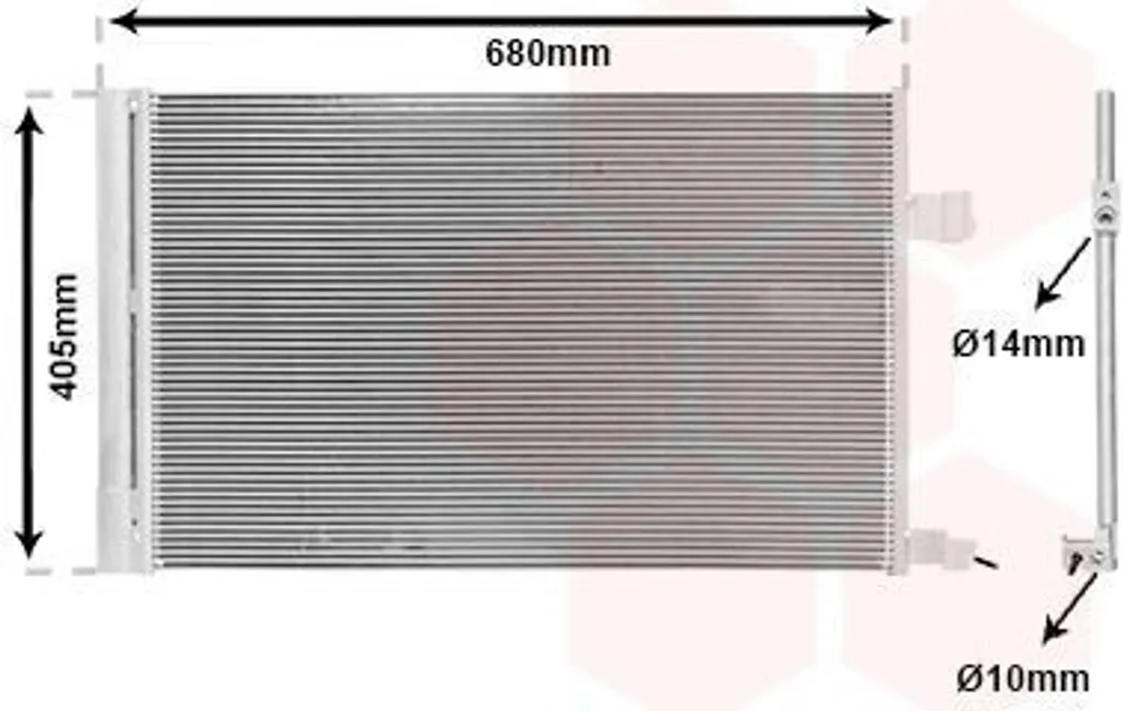 VAN WEZEL 77015701 Condenseur de clim avec déshydrateur JAGUAR XE X760