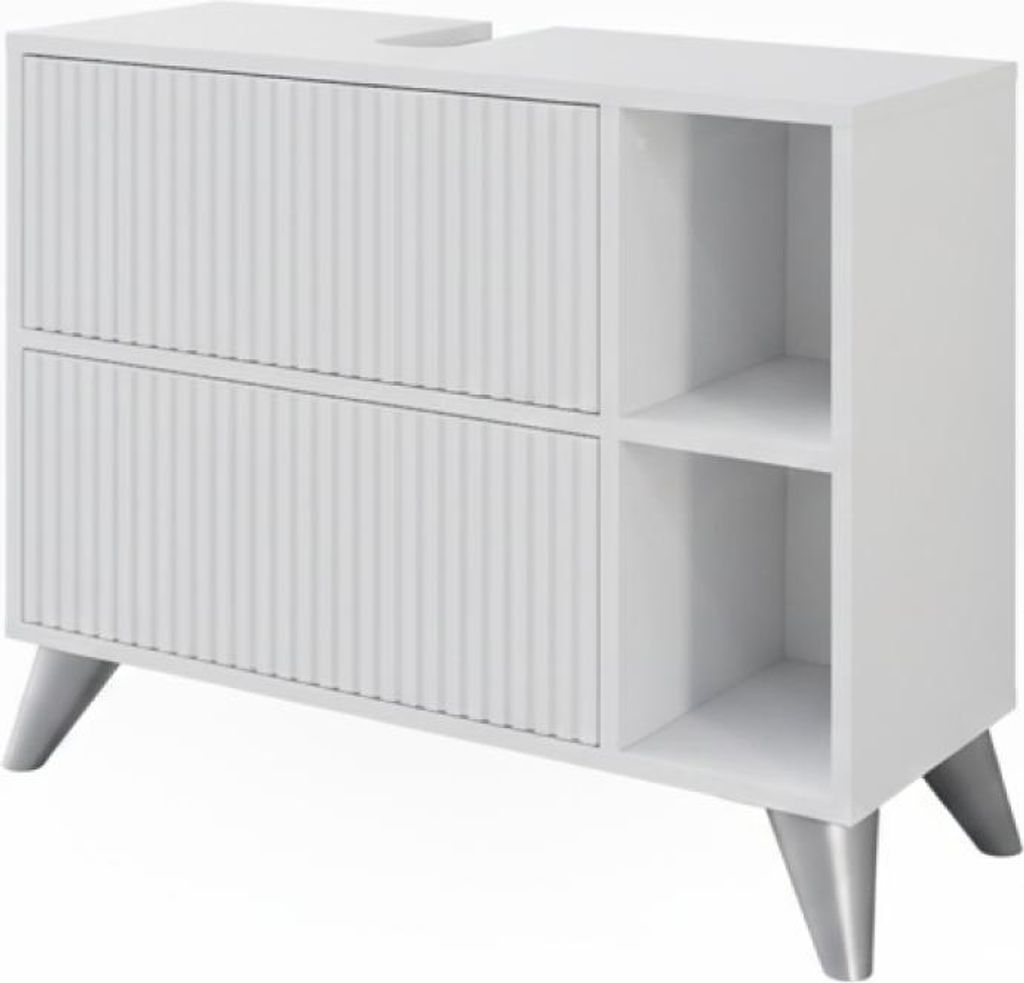 Mobiletto per lavabo Vicco Leano Bianco 80 x 62 cm con 2 Immagine del prodotto 