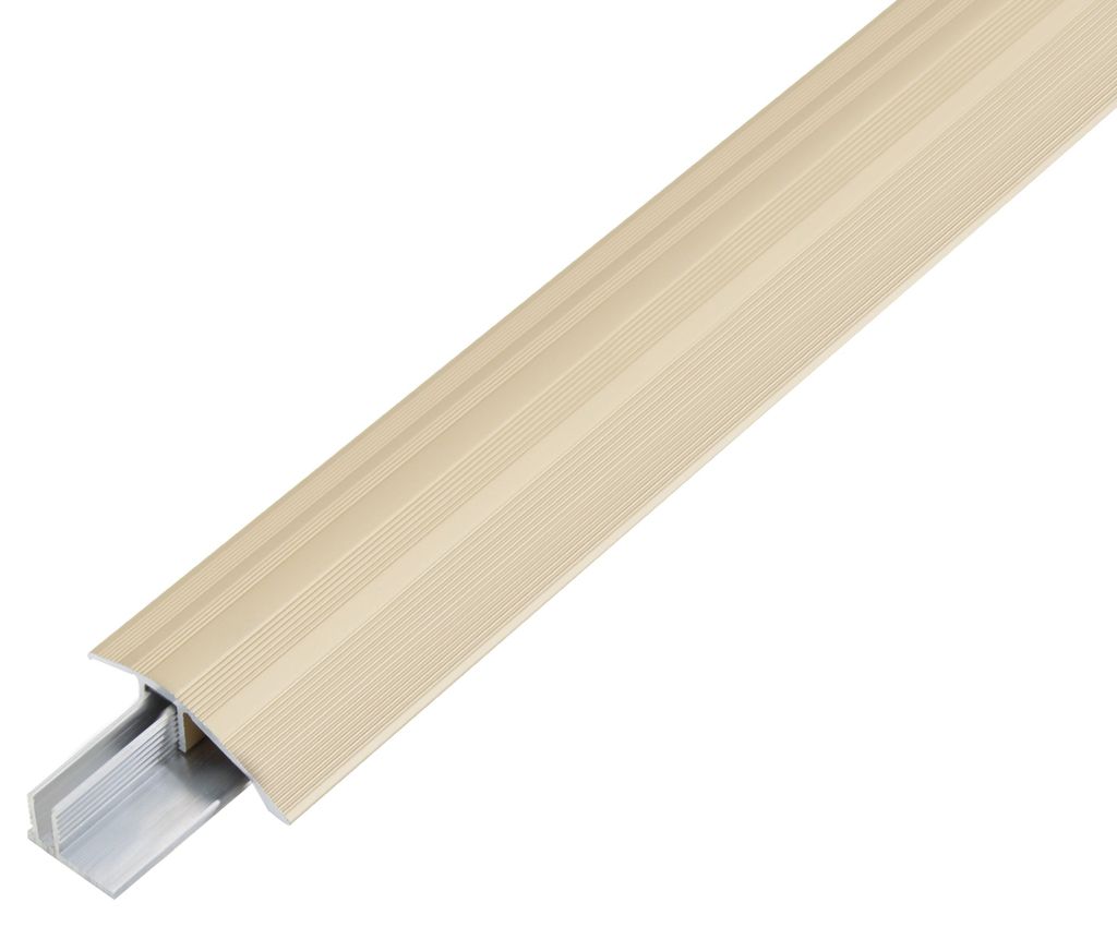 Alberts Ausgleichsprofil Duo Aluminium sandfarbig eloxiert 44 x 1,8 mm Länge: 1 m